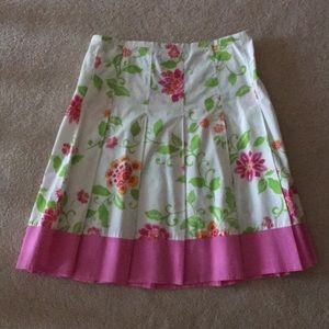 5/$15 Tracy Evans Limited White and Pink Floral Skirt
